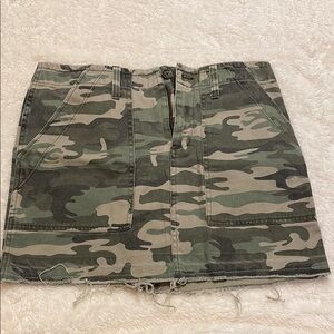 Sanctuary Green Camouflage Mini Skirt